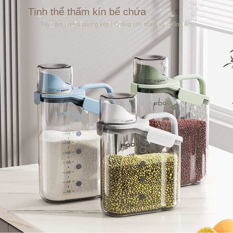 Hộp Đựng Ngũ Cốc Trong Suốt Dung Tích 2l / 2.8l