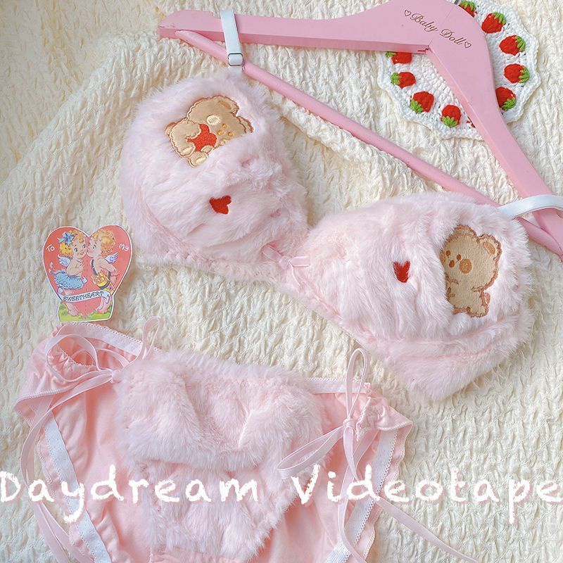 Áo Ngực Không Gọng Hình Gấu Dễ Thương Phong Cách Nhật Bản