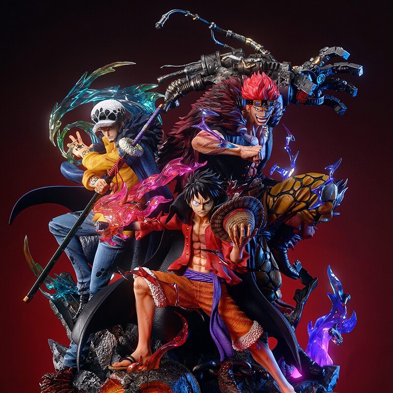 MH76 - Mô Hình Cao Cấp Luffy Law Kid Phiên Bản Nhỏ Cao 22cm - Mô Hình One Piece SẴN HÀNG