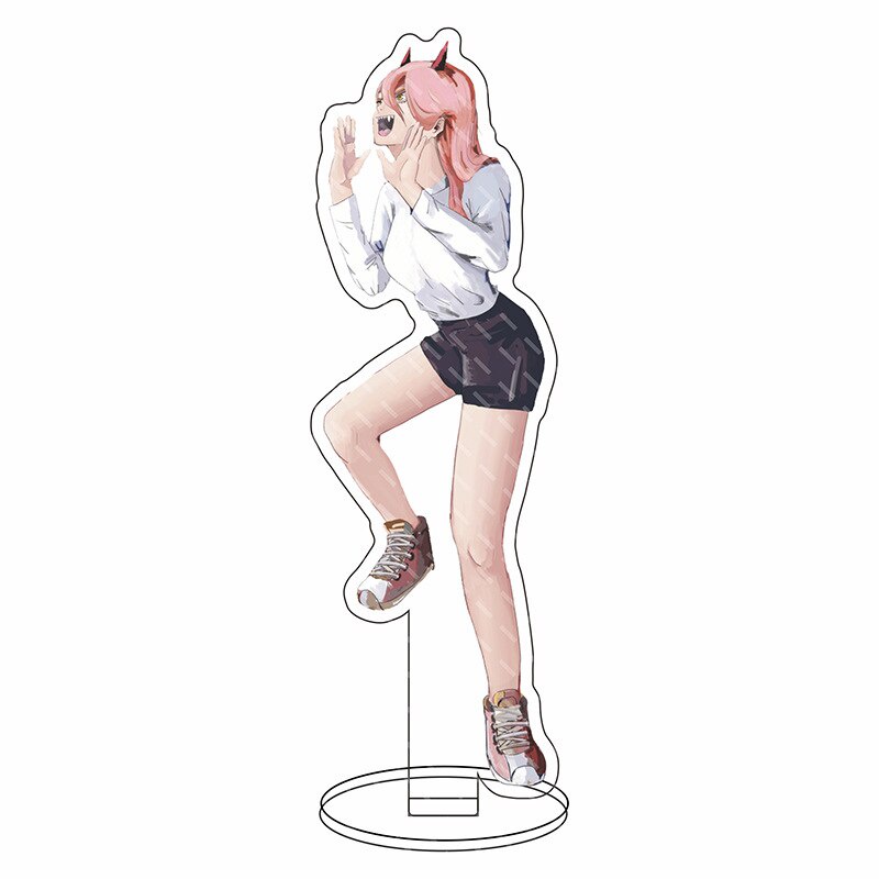 Mô hình Standee Japan Manga Anime Chainsaw Man Power Makima Higashiyama Kobeni mica trong anime chibi trưng bày