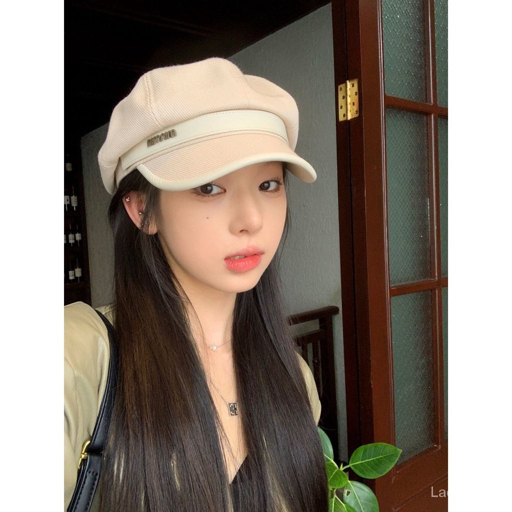 Mũ beret Màu Đen Phong Cách retro Nhật Bản Cao Cấp