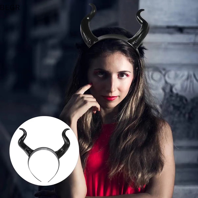 Cài Tóc Hình Sừng Nữ Hoàng Ác Quỷ Màu Đen Hóa Trang halloween / Giáng Sinh vn