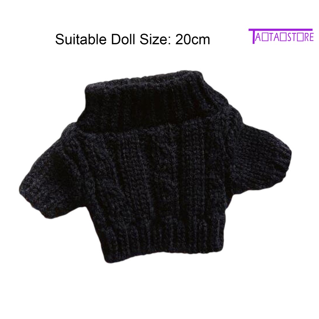 Áo sweater Dệt Kim Màu Trơn Thời Trang Cho Búp Bê 20cm