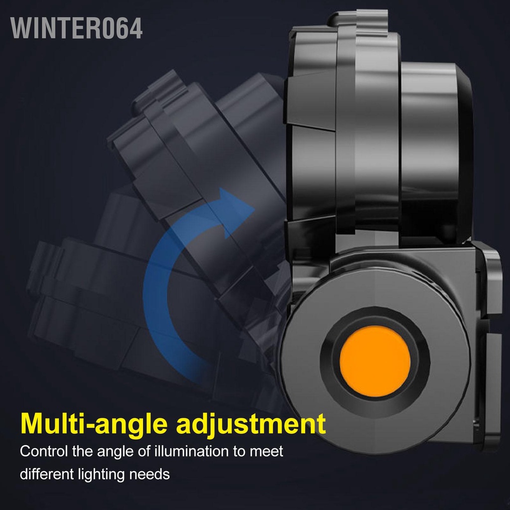 Đèn pha ngoài trời IPX4 pin sạc USB siêu sáng chống nước để chạy xe đạp Winter064