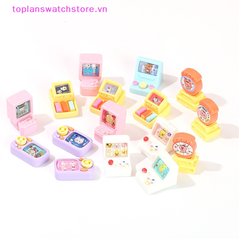 Toplanswatchstore Đồ Chơi Mô Hình Máy Chơi game mini Hình Động Vật Dễ Thương Nhiều Màu Trang Trí Tiểu Cảnh Nhà Búp Bê vn