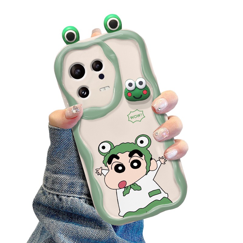 Ốp lưng dùng cho Iphone Cạnh sóng hình Shin Ếch S06