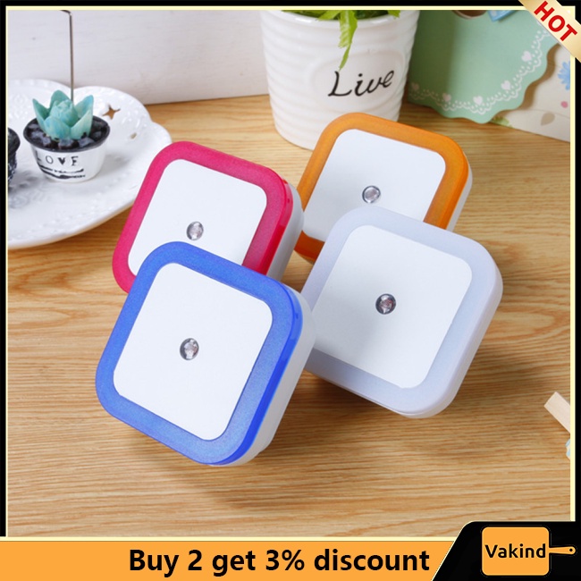 Vakind Đèn Ngủ led Tự Động Cảm Ứng Ánh Sáng Ban Đêm Cho Phòng Khách / Phòng Ngủ