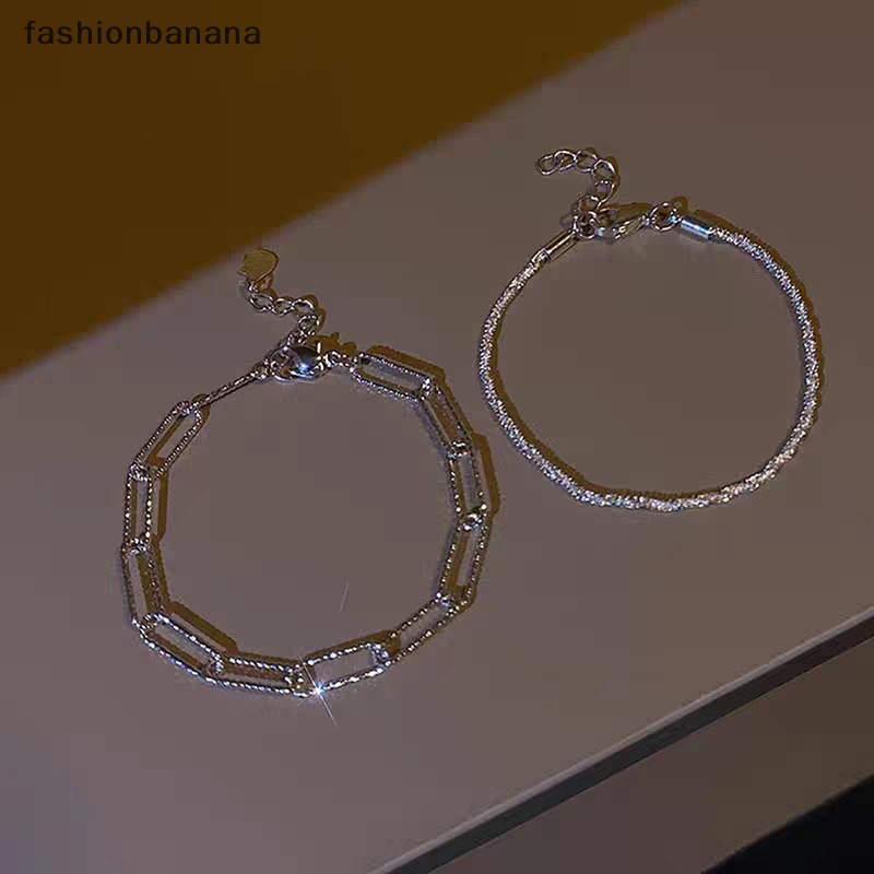 Thời Trang Set 1 / 2 Vòng Tay Kim Loại Đơn Giản Cho Nữ