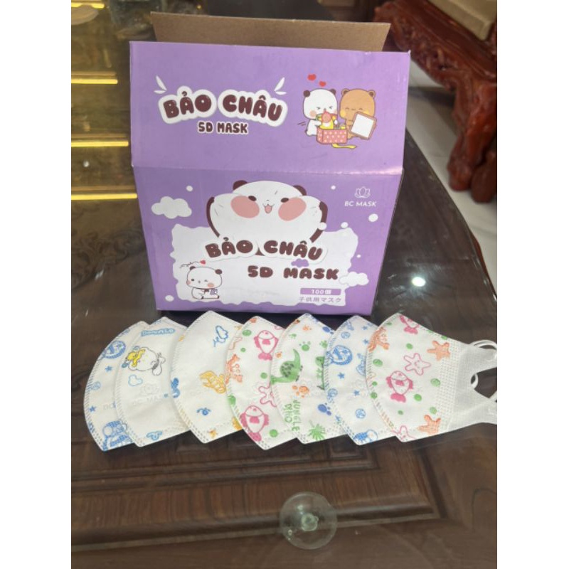 Khẩu trang em bé/ khẩu trang 5d kid dành cho bé 2-6 tuổi