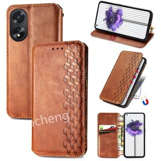 Vỏ Bao Da Điện Thoại pu Dạng Ví Nắp Lật Có Ngăn Đựng Thẻ Chống Sốc Cho oppo a38 a58 a78 a 38 58 78 4g 5g nfc 2023 Ốp