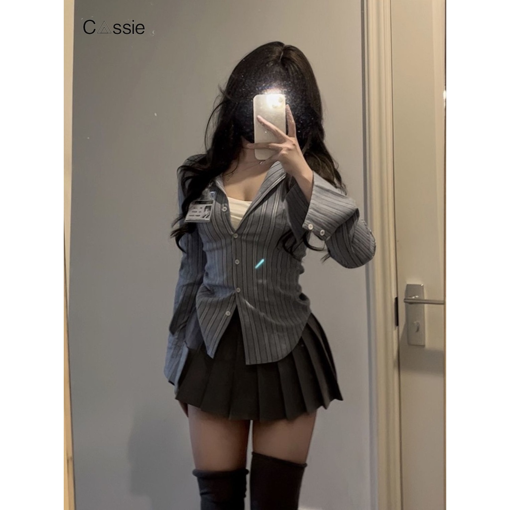 Cassie Áo Sơ Mi áo sơ mi nữ áo kiểu hàn quốc sang trọng độc đáo nhí nhảnh tráng lệ WCS2393GVK39Z230926