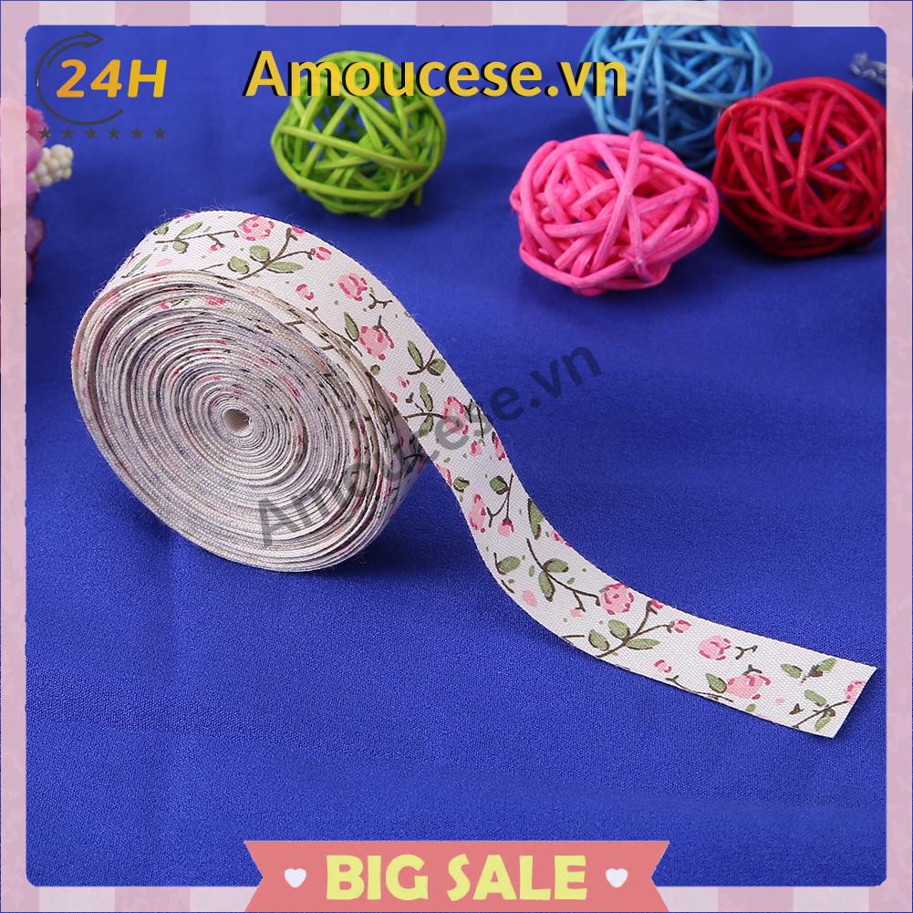 Cuộn Dây Ruy Băng In Hoa 5 yard Phụ Kiện May Vá Thủ Công diy