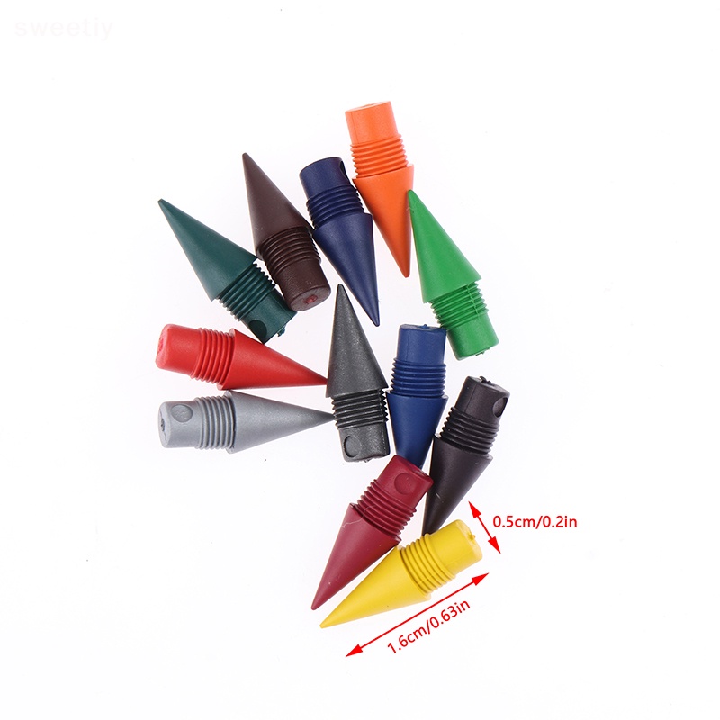 Set 10 Đầu Bút Chì 2b 12 Màu Dễ Thương Mới