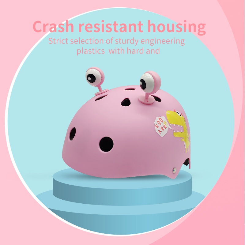 X Mũ Bảo Hiểm Họa Tiết Khủng Long Hoạt Hình Cho Bé