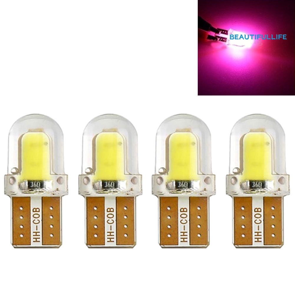 Bộ 4 Bóng Đèn led Tín Hiệu 12v t10 w5w cob Chuyên Dụng Cho Xe Hơi