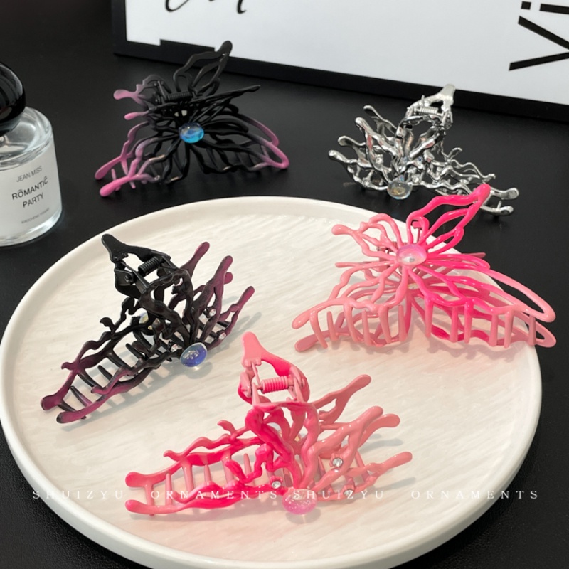 Kẹp Tóc Hình Bướm 10cm Màu gradient Phong Cách Hàn Quốc Thời Trang Cho Nữ