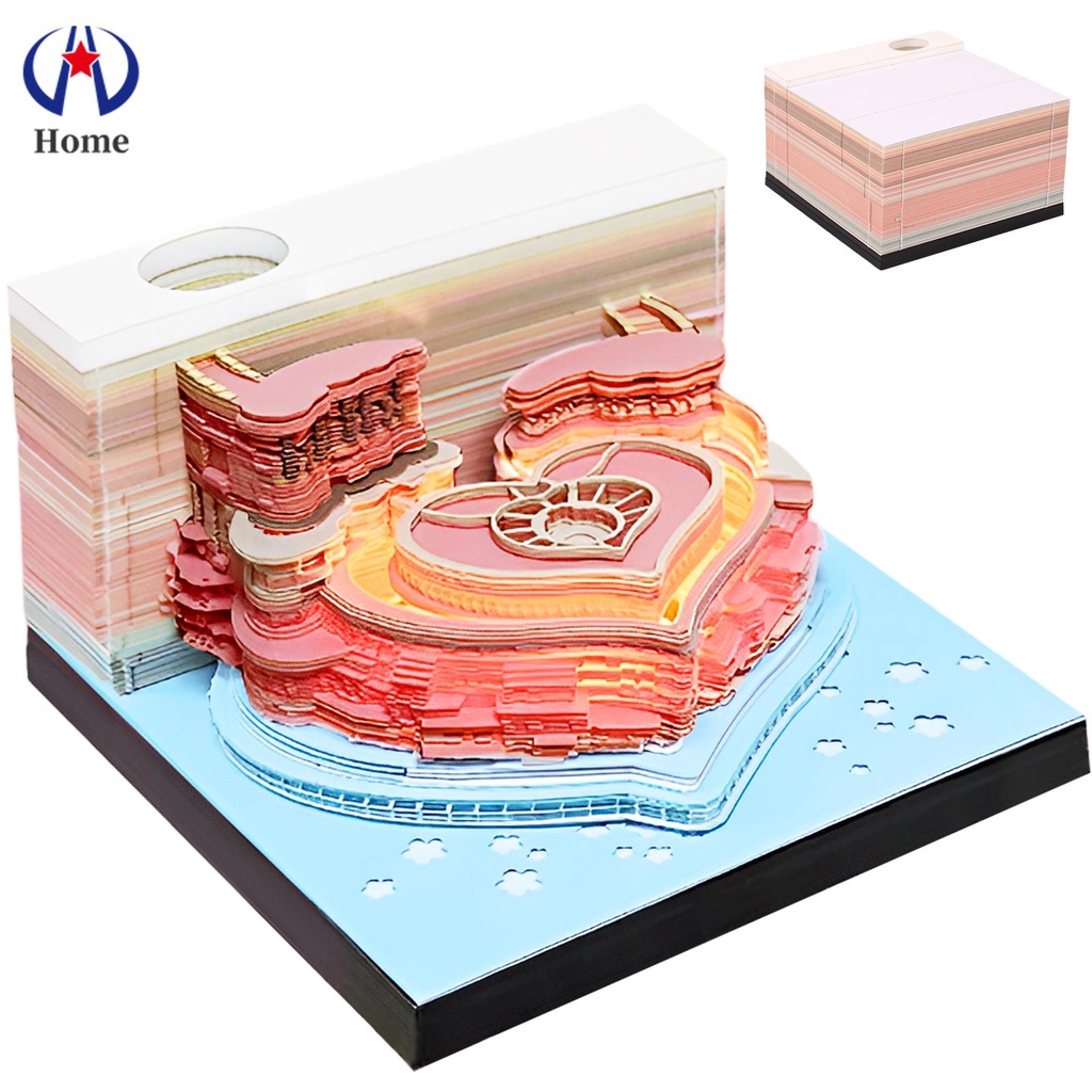 Lịch Để Bàn 3d Có Đèn led Và Giá Đỡ Bút Vẽ Hình Nghệ Thuật 3d Dành Cho Nhà Cửa / Văn Phòng Skc9123