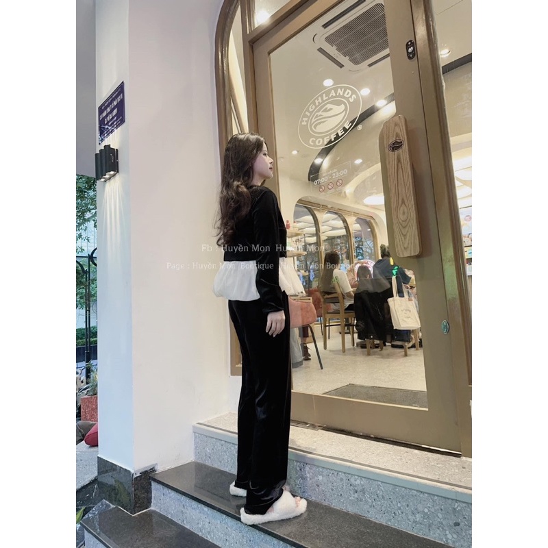SET ÁO NHUNG BABYDOL PHỐI TƠ NHŨ QUẦN DÀI lương su shop