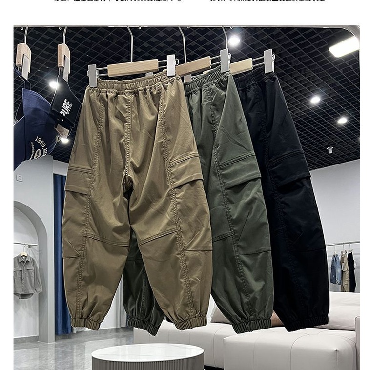 Quần Dài Phong Cách Đường Phố Thời Trang Xuân Thu 2023 Mới Dành Cho Bé Trai