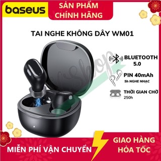 Tai Nghe Bluetooth 5.0 True Wireless Baseus Encok WM01 TWS Chống Ồn