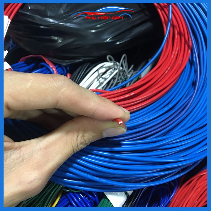 5 mét dây điện nhật lõi đồng 0.3mm, 0.5mm, 0.85mm, 1.25mm, 2mm chuyên dụng cho ô tô