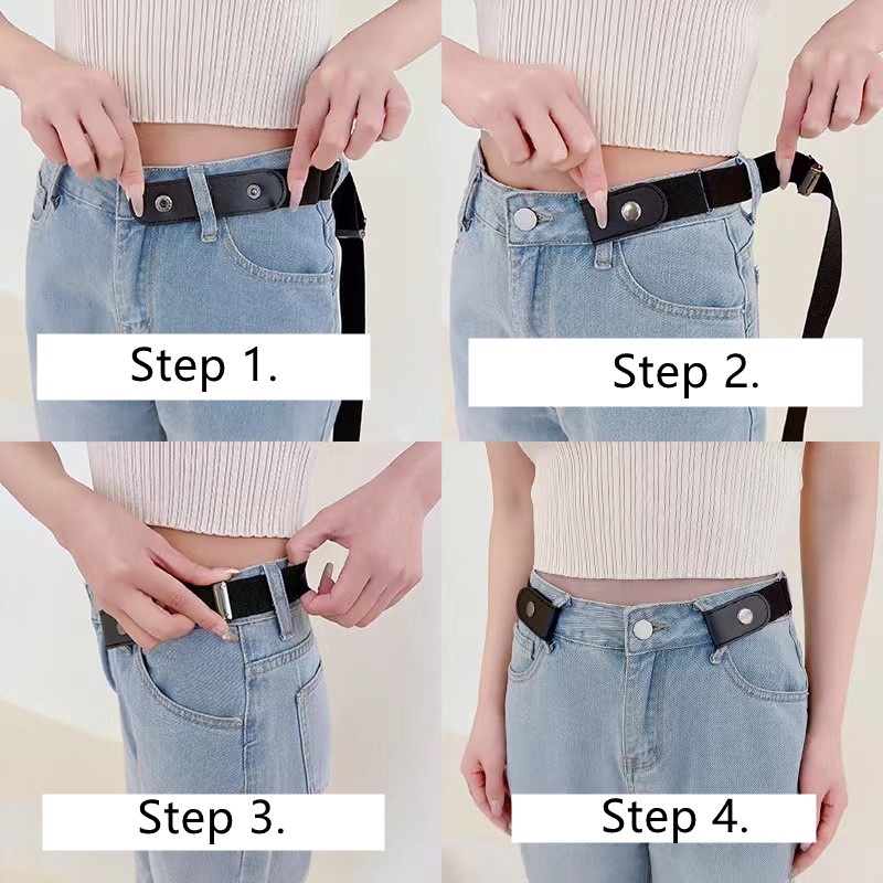 Thắt Lưng Vải canvas Co Giãn Vô Hình Không Khóa Có Thể Điều Chỉnh Cho Quần Jean / Đầm