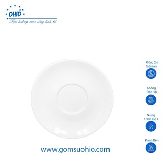Đĩa kê 11cm - 14cm sứ trắng ohio, đĩa kê tách.