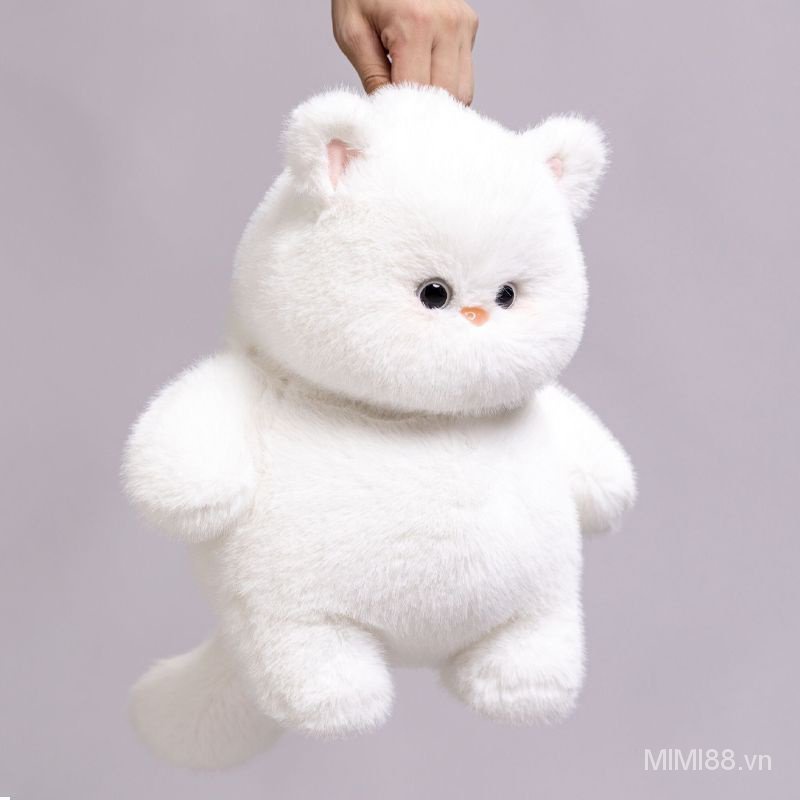 Mèo Nhồi Bông Siêu Mềm Màu Trắng Dễ Thương Dùng Làm Quà Tặng