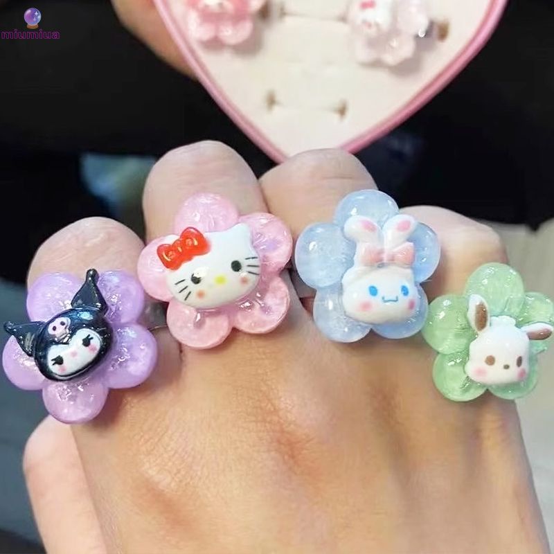 Miumiua🔮 SANRIO Đồ Chơi Nhẫn Thạch Thiết Kế Sáng Tạo Dễ Thương Làm Quà Tặng valentine