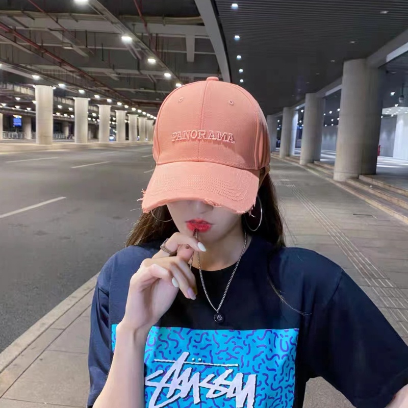 Mũ Lưỡi Trai Thêu Chữ Phối Rách Cá Tính