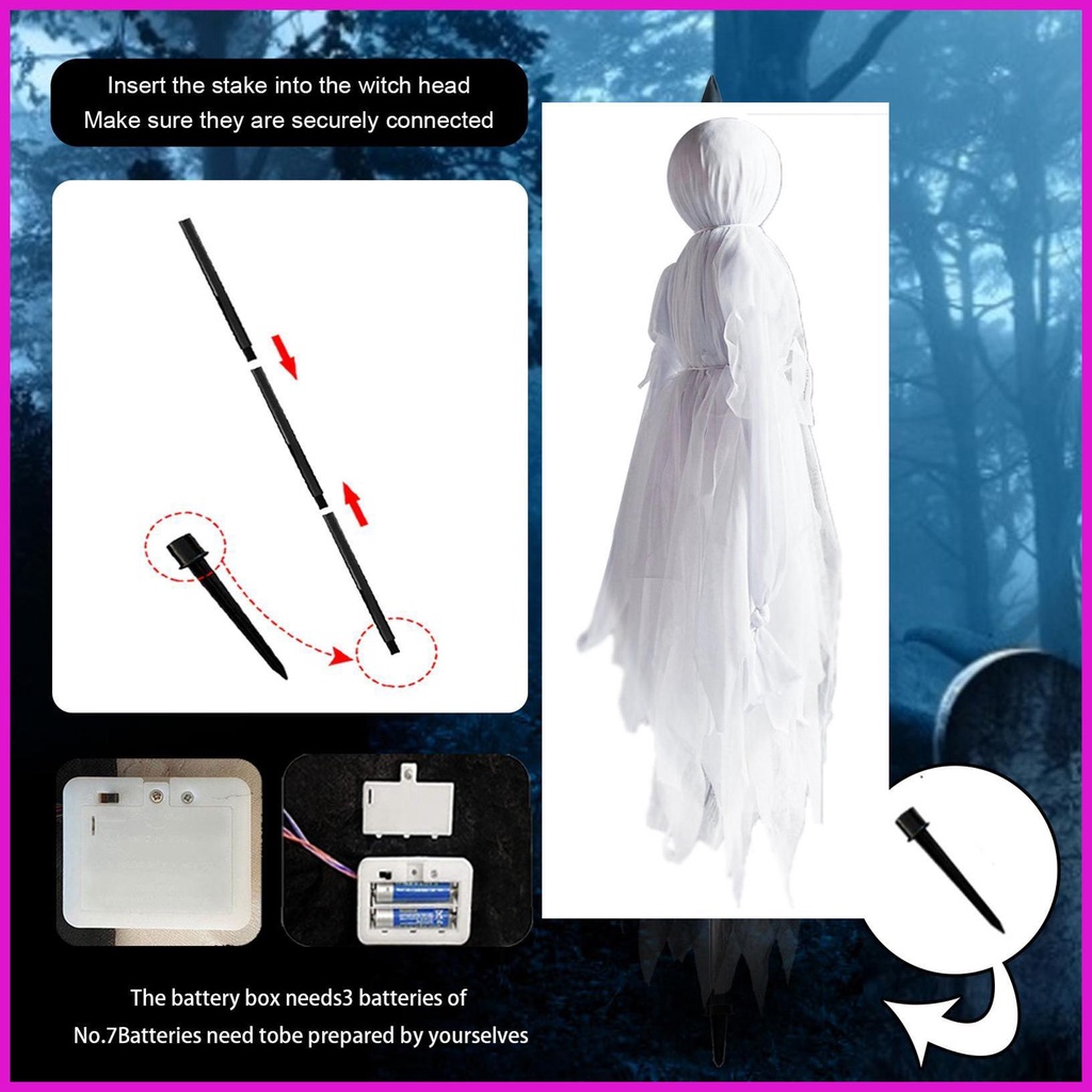 Ma Ánh Sáng Lên Màu Có Âm Thanh Kích Hoạt Trang Trí halloween