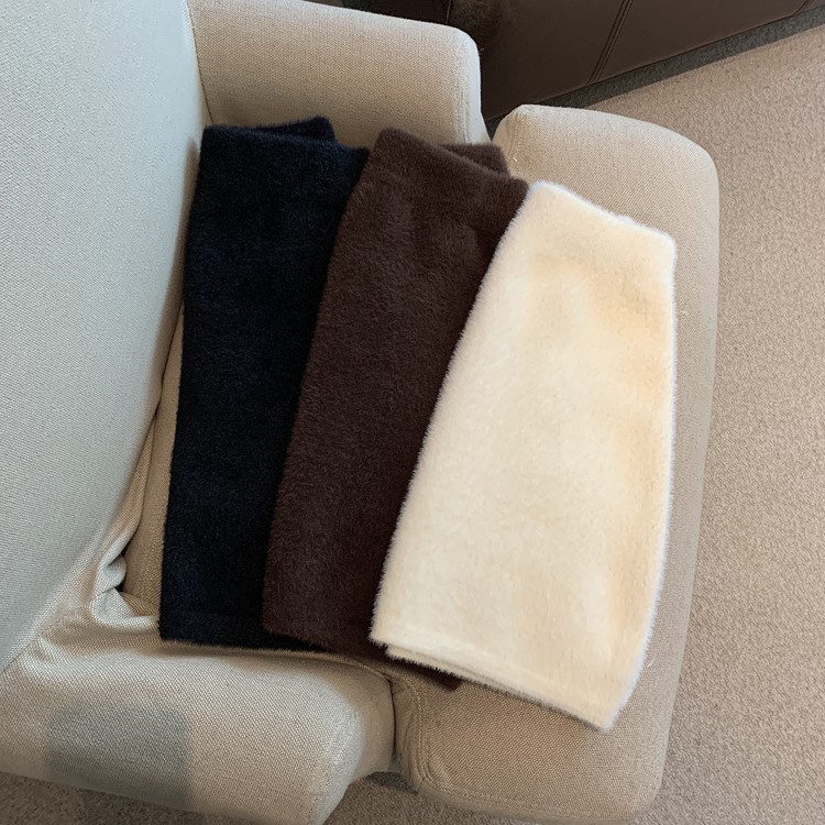 Chân Váy Ngắn Lưng Cao Phối Lông Thời Trang Mùa Đông 2023 Cho Nữ