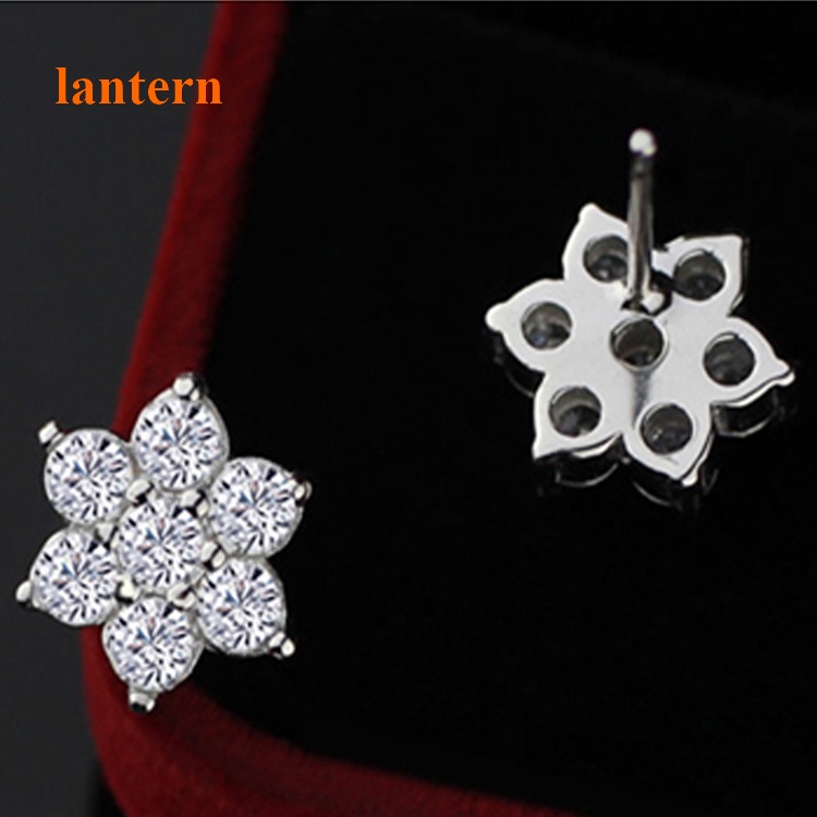 1 Đôi Bông Tai Bạc Hình Bông Tuyết Đính Đá zircon Dành Cho Nữ