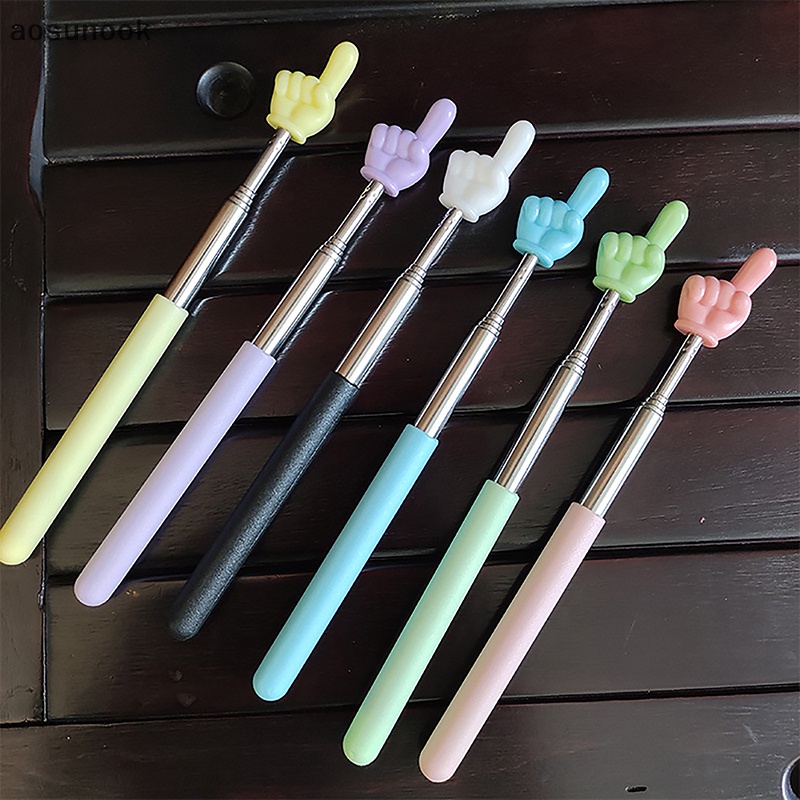 Aosunook Bút Dạy Học Bằng Thép Không Gỉ Có Thể Rút Lại Thiết Kế Ngón Tay Cho Giáo Viên Lớp Học