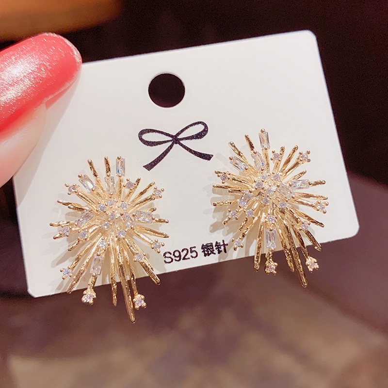 Mới Bông Tai Mạ Bạc 925 Đính Đá zircon Thanh Lịch
