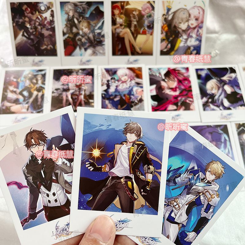 Honkai Star Rail HSR - Card bo góc Red Carpet Thẻ Ảnh lomo Hình Ngôi Sao / Đường Sắt / Chữ Danielng march seven stop yun jizi game merchandise