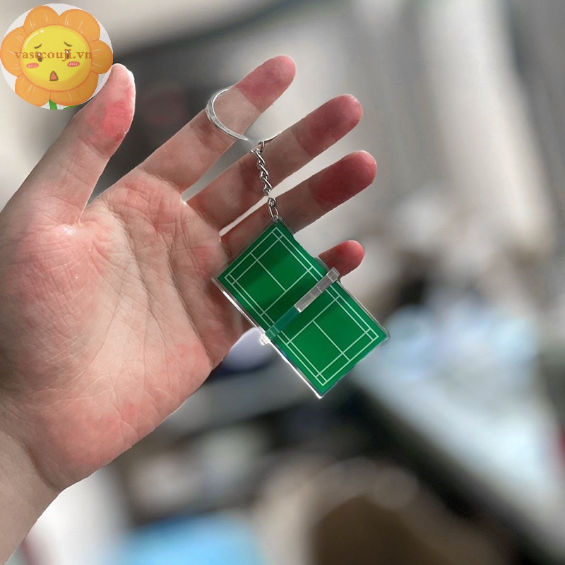 Vastji Móc Khóa acrylic Hình Cầu Lông / Bóng Bàn Ba Chiều mini vn