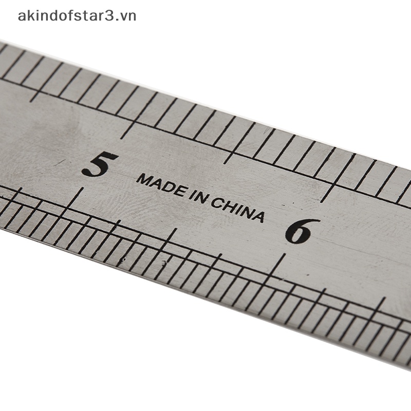 Thước Đo Hai Mặt Bằng Thép Không Gỉ 15-30cm akin3}