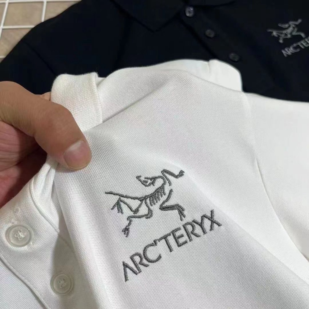 KXAR ARC'TERYX  New Pearl cotton polo shirt embroidery all-match casual fashion slim lapel slimming
