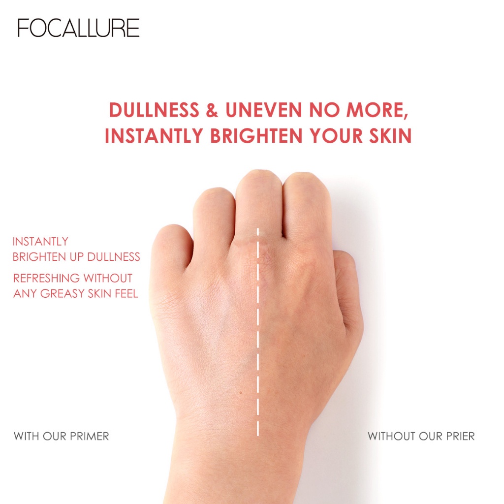 Kem lót FOCALLURE 25g trang điểm kiềm dầu nâng tông che lỗ chân lông làm mịn da FA138