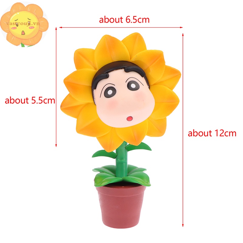 Mô Hình shin-chan kasukabe Hoa Hướng Dương Để Bàn Trang Trí