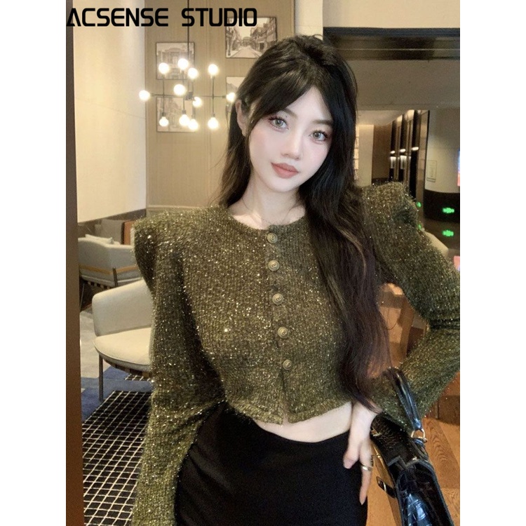ACSENSE STUDIO áo khoác dù áo khoác bomber Sôi động New Style Thanh lịch cozy WJK2300LI8 41Z231011