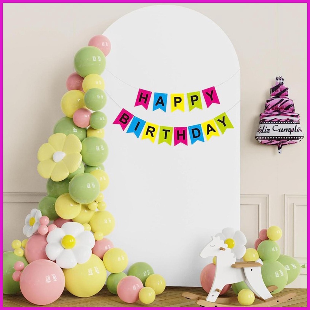 Vòng Hoa Đứng Bằng Vải spandex Co Giãn Trang Trí Tiệc Sinh Nhật