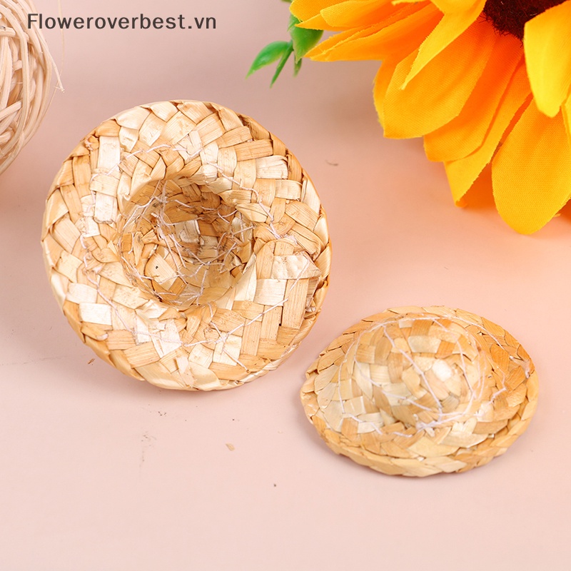 Fbvn Set 2 Mũ Rơm Dệt Thủ Công Trang Trí Búp Bê Trang Sức Thủ Công diy Bán Chạy