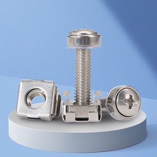  M5M6 Thẻ mạ niken Nut Crown Vít Snap Switch Tủ Máy chủ mạng