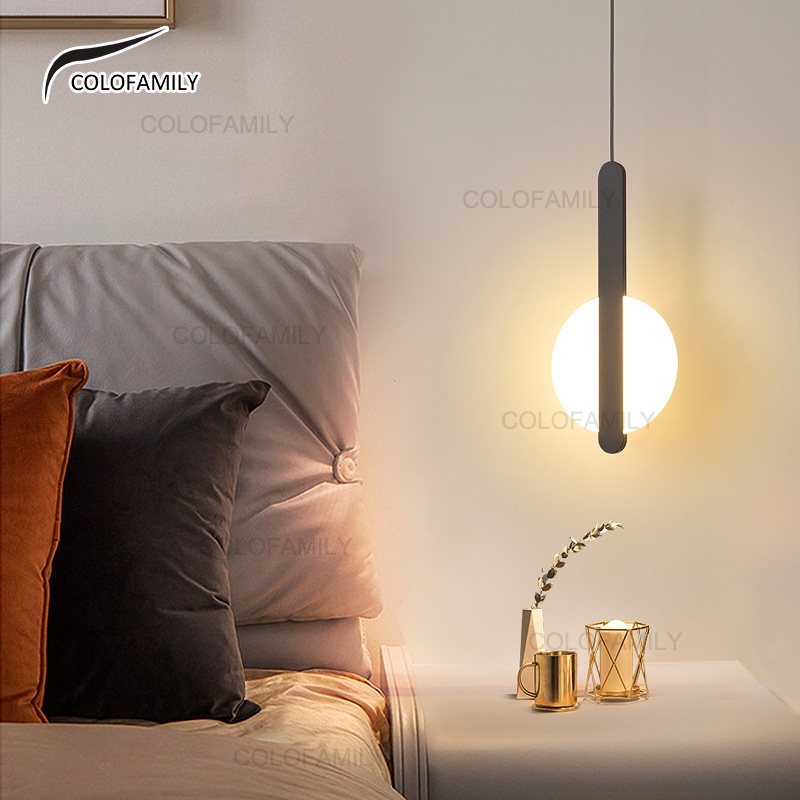 Đèn Chùm led Bằng acrylic Màu Đen Kiểu Bắc Âu Trang Trí Phòng Khách / Phòng Ngủ / Nhà Hàng