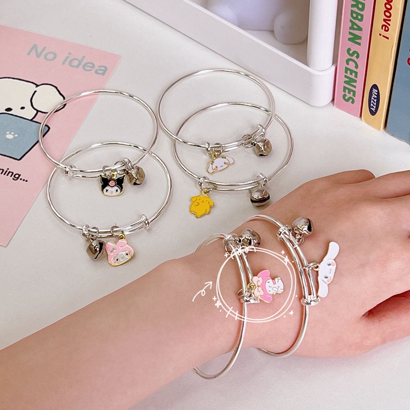 Vòng Tay Hoạt Hình sanrio Có Chuông Nhỏ Điều Chỉnh Được Sáng Tạo Thời Trang Làm Quà Tặng Sinh Nhật Cho Bạn Gái