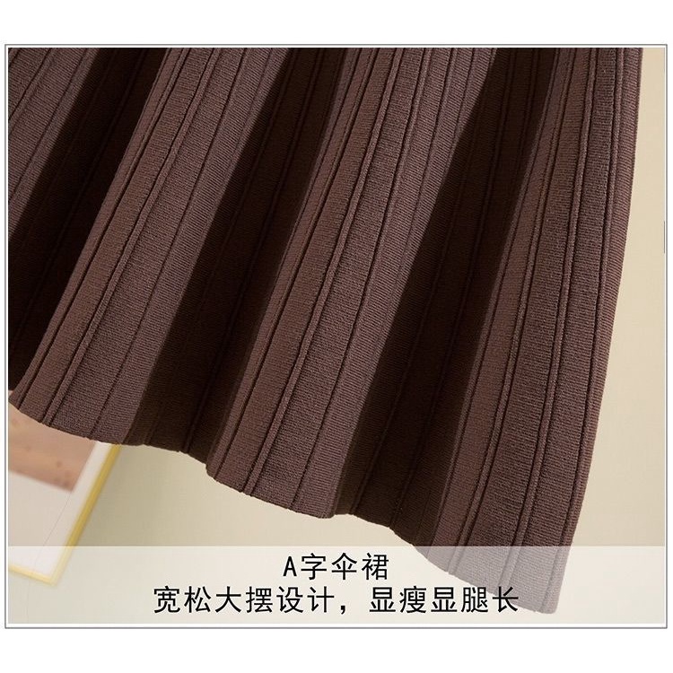 Chân Váy Dệt Kim Ngắn Dáng Chữ a Lưng Cao Thời Trang Thu Đông Hàng Mới 2023