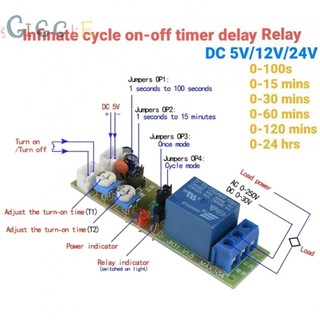 【GIGGLE】5V 12V 24V Infinite Cycle Delay Time Timer Relay Turn ON/OFF Switch Loop Module