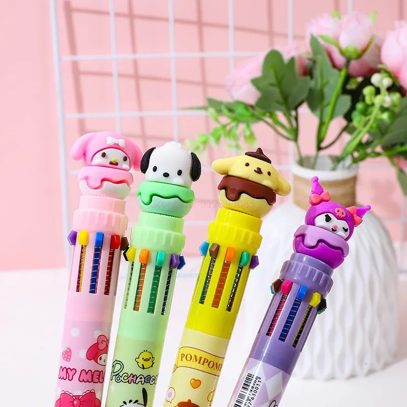 Sanrio Bút Bi Ngòi 0.5mm 10 Màu Đáng Yêu